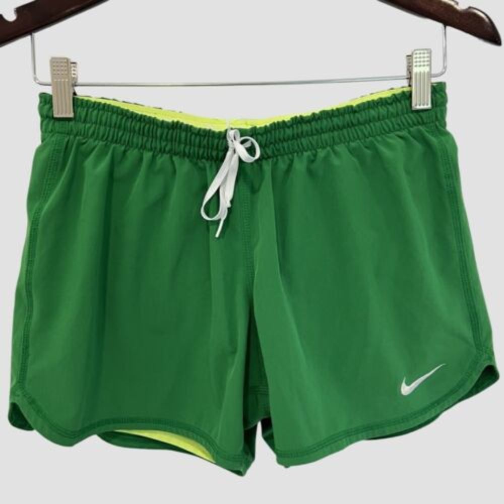 Nike Dri-Fit Green Mid Rise Drawstring Activewear Shorts S